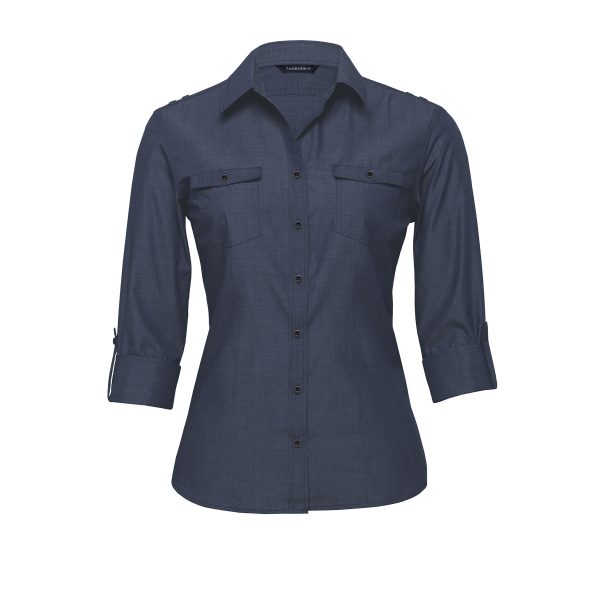 Indigo - sleeves rolled up